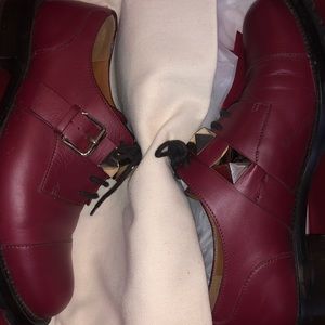New never worn in box red Valentino Oxford shoes